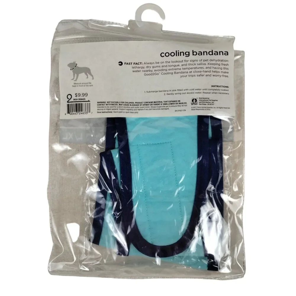 Good to Go Dogs L to XL Cooling Pet Bandana 19 inch Neck